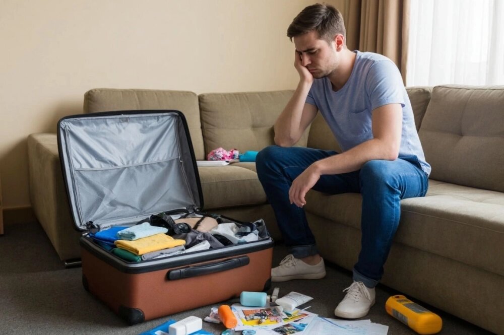    Туристам отменяют рейсы. Фото: Нейросеть Алиса Про