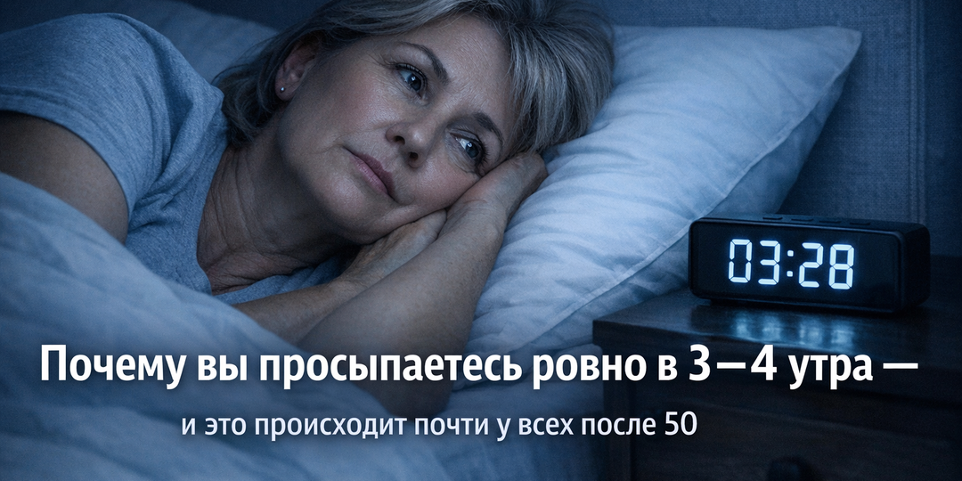 Почему вы просыпаетесь ровно в 3–4 утра — и это происходит почти у всех после 50
