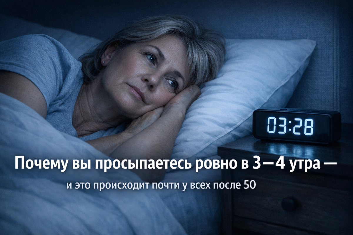 Почему вы просыпаетесь ровно в 3–4 утра — и это происходит почти у всех после 50