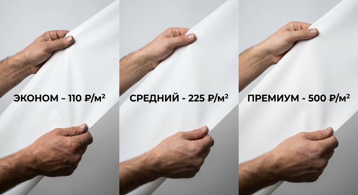 Сегменты натяжных потолков