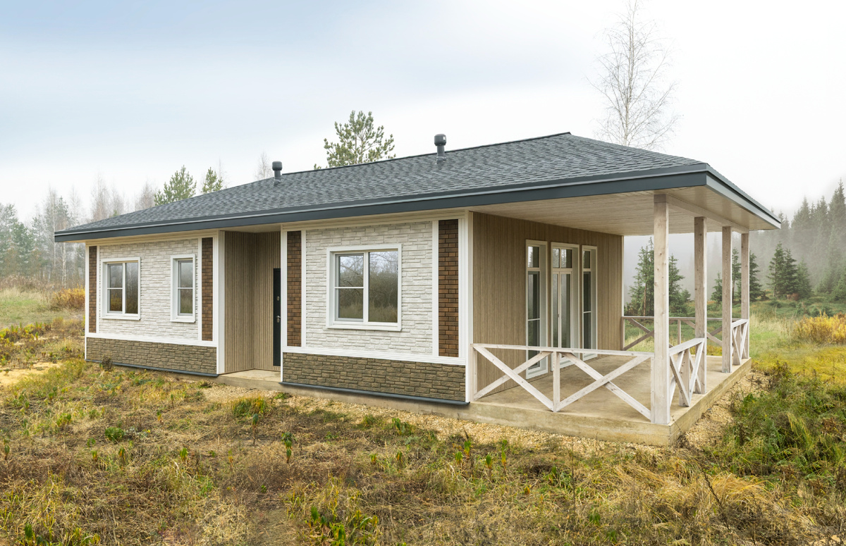 Сочетание винилового сайдинга