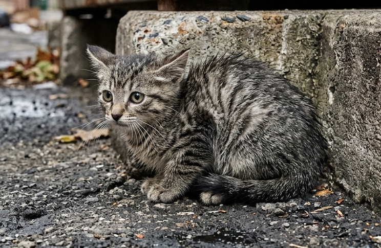 Парень спас маленького котенка, а через время добро к нему вернулось