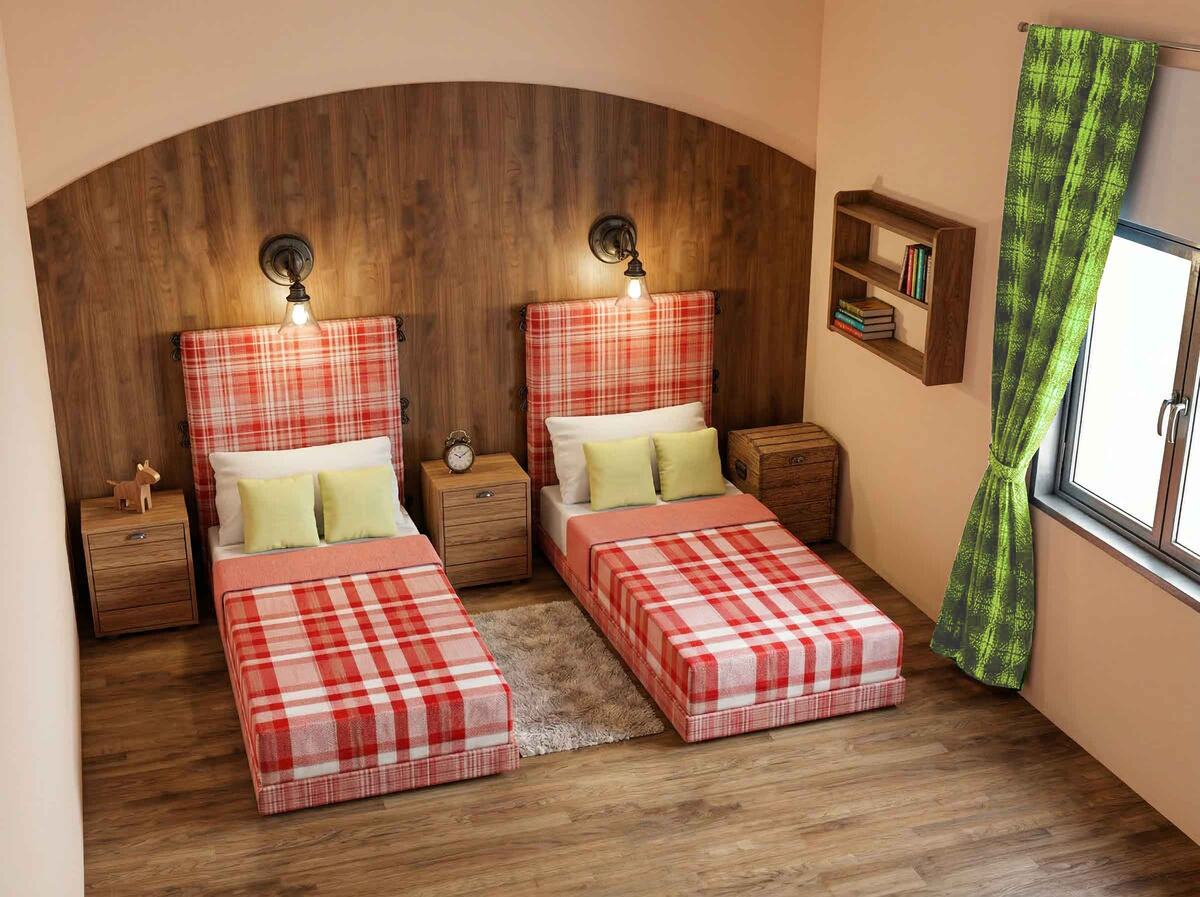 Визуализации интерьера дома: второй этаж. Спальня детей.