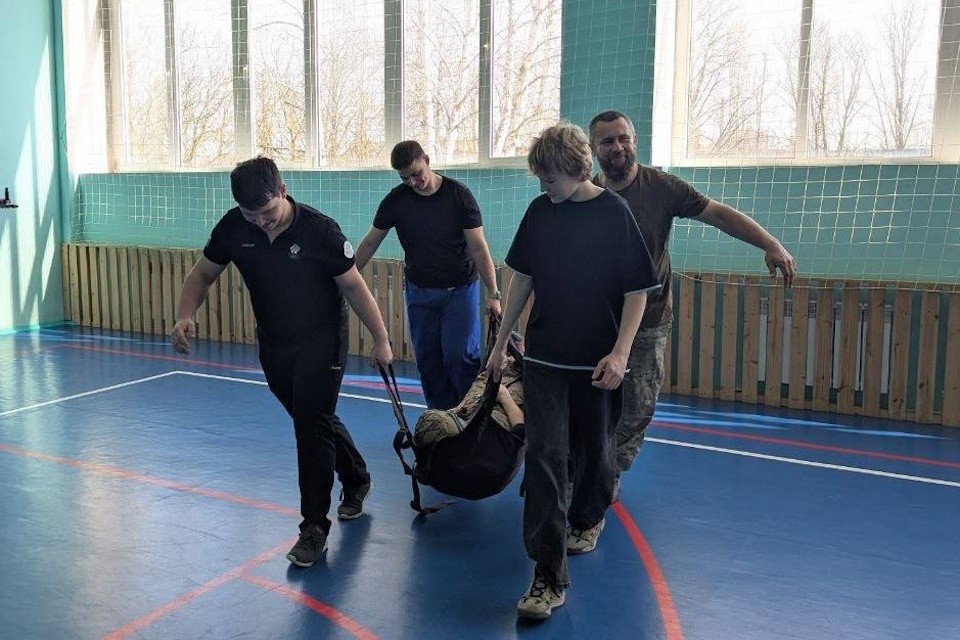    В Генической школе участники боевых действий провели открытый урок Фото: ТГ-канал Владимира Сальдо