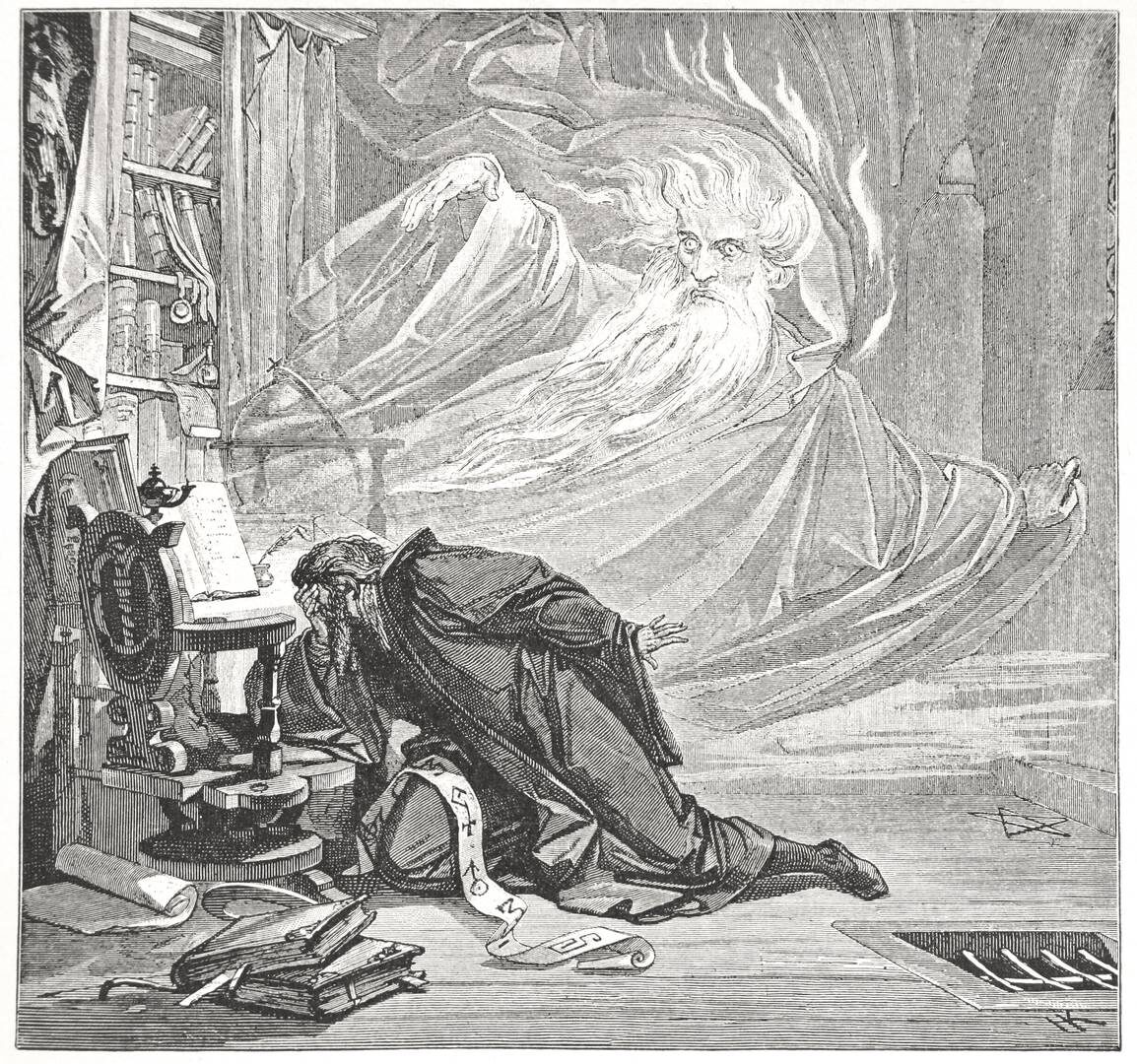     Август фон Крелинг. Явление духа земли Фаусту. 1877   
undefined