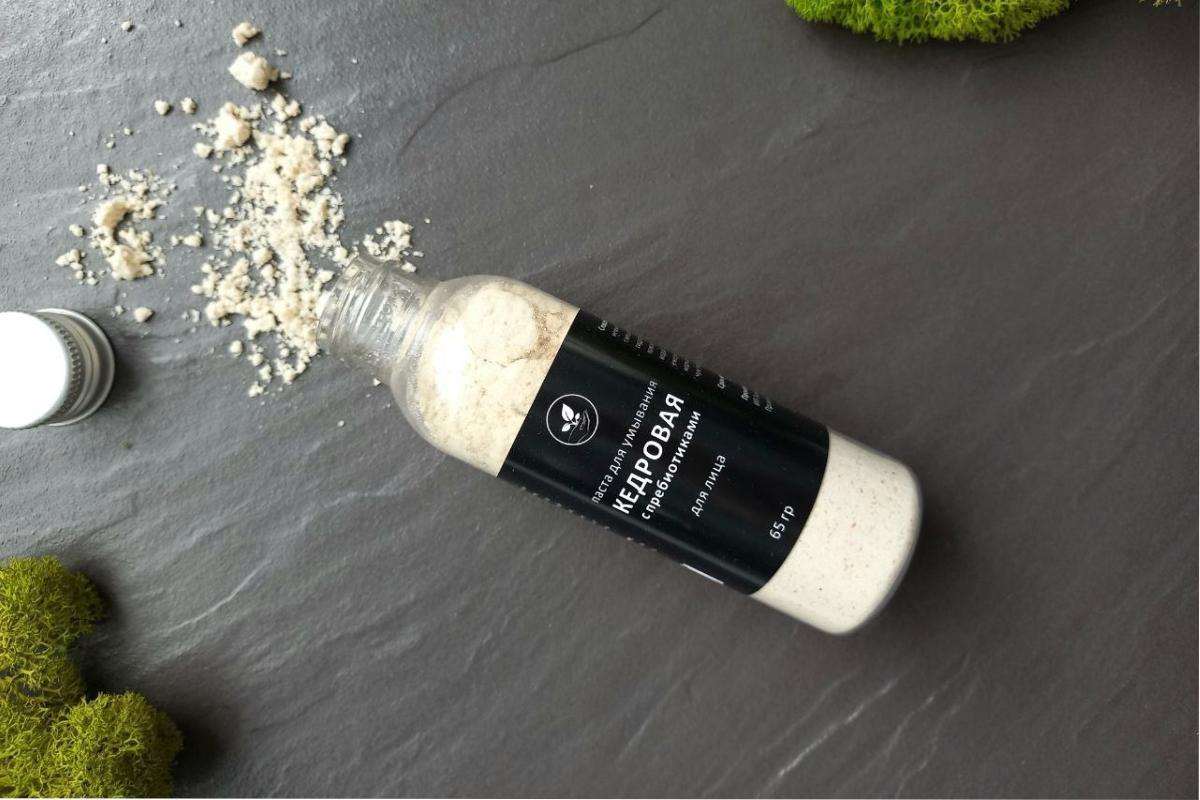 Паста "Кедровая" для умывания Фитосфера с кедровой живицей, каолином и пребиотиками