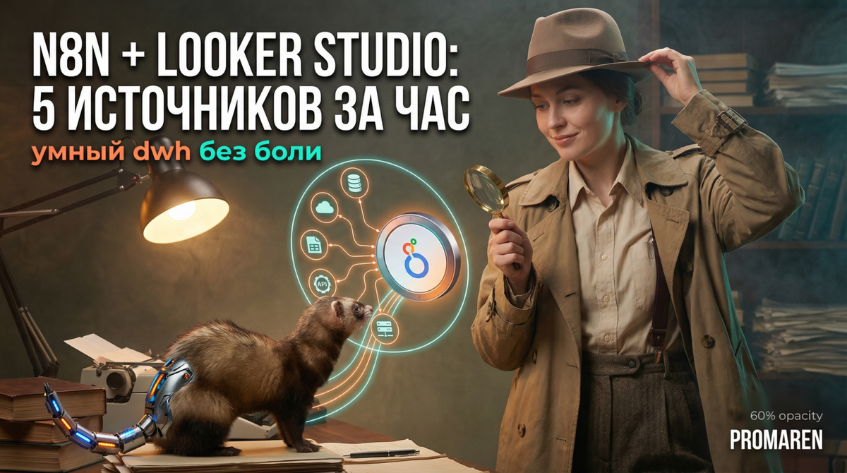    N8N собирает данные из пяти источников и обновляет дашборды Looker Studio автоматически | Марина Погодина, PROMAREN Марина Погодина