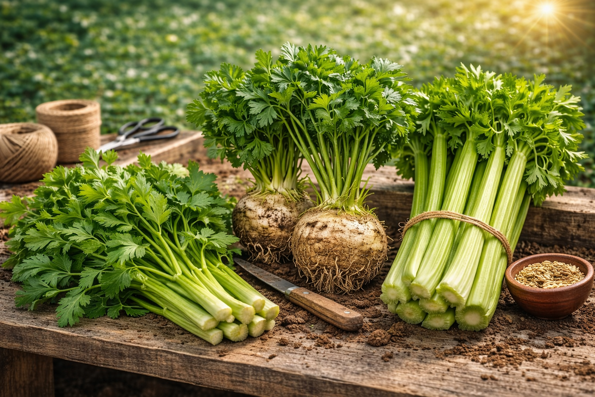 Три вида сельдерея