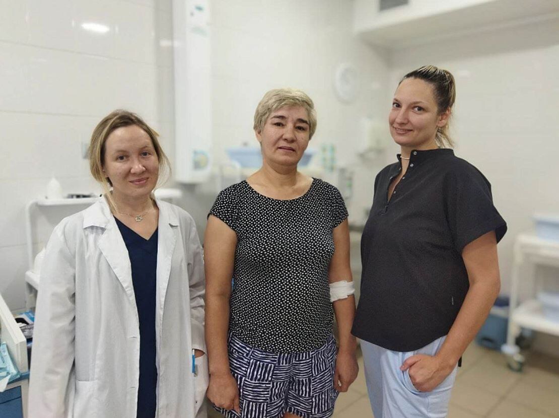 Дильбар Мавлютова в больнице.