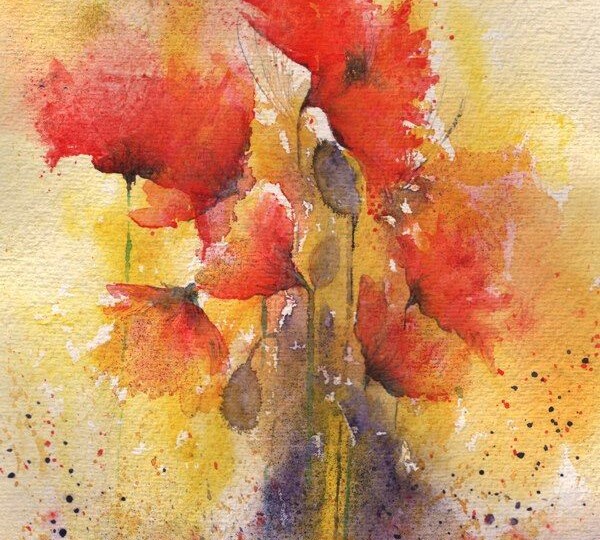 Лёгкие цветочные акварели Jean Haines