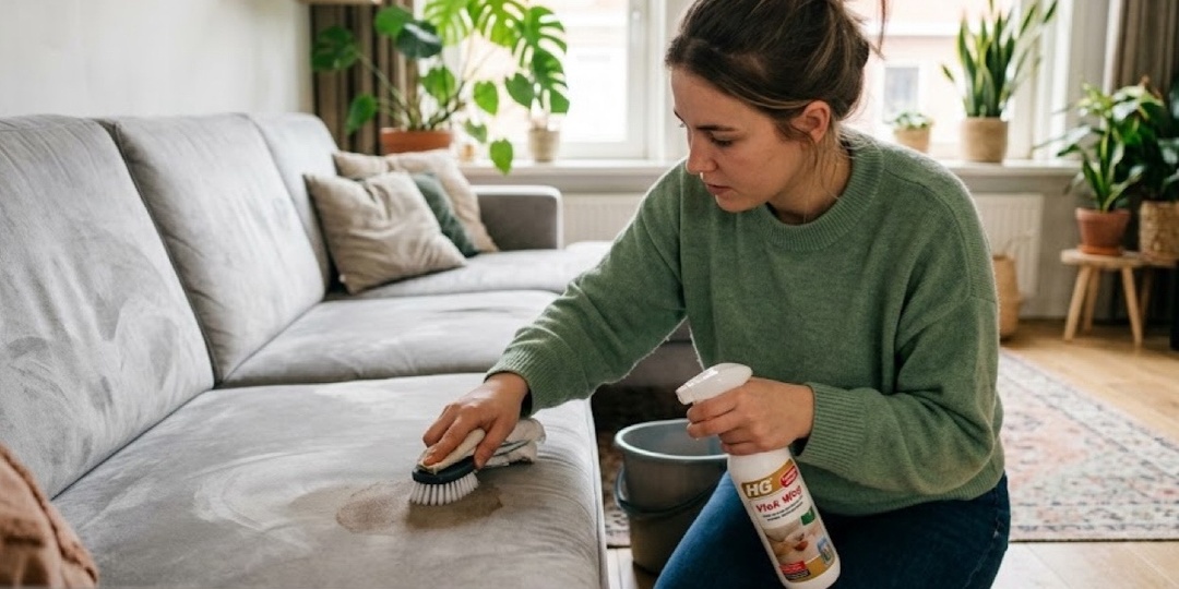 Любимый диван весь в пятнах? Реальный способ очистить без химчистки и забыть про покрывала