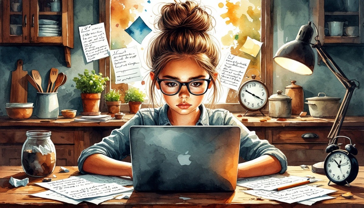 Девушка пишет роман 