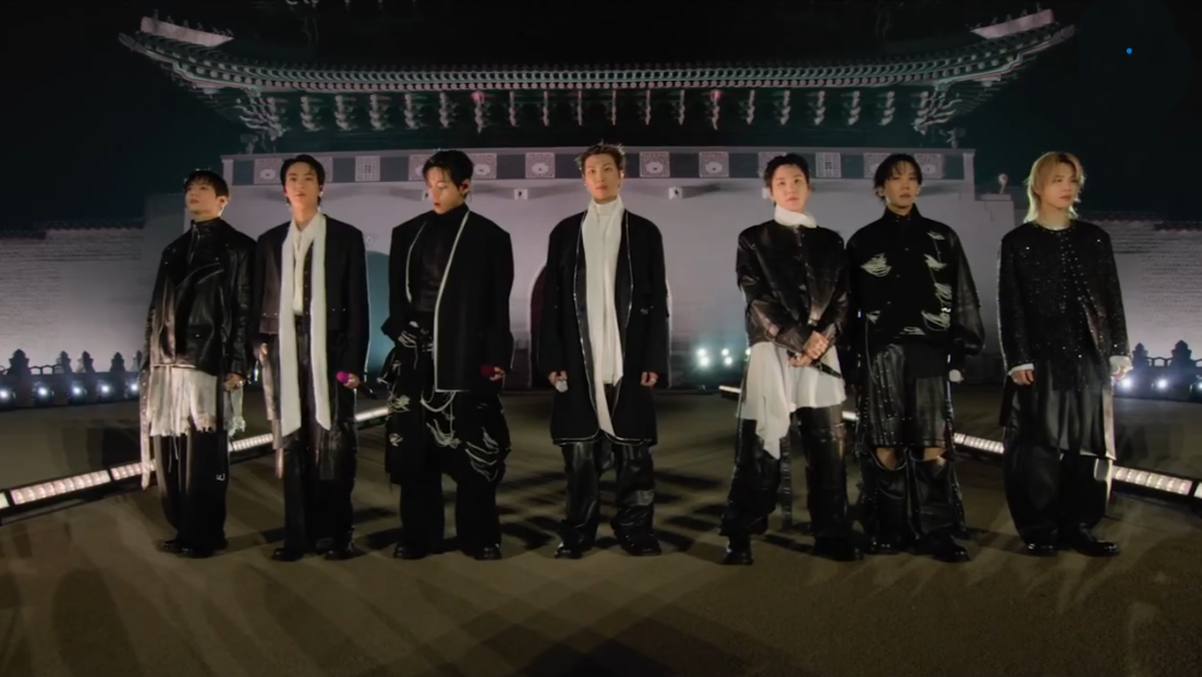 Тэхён, и его секретное дыхательное оружие перед выходом на сцену. Скрин Автора.