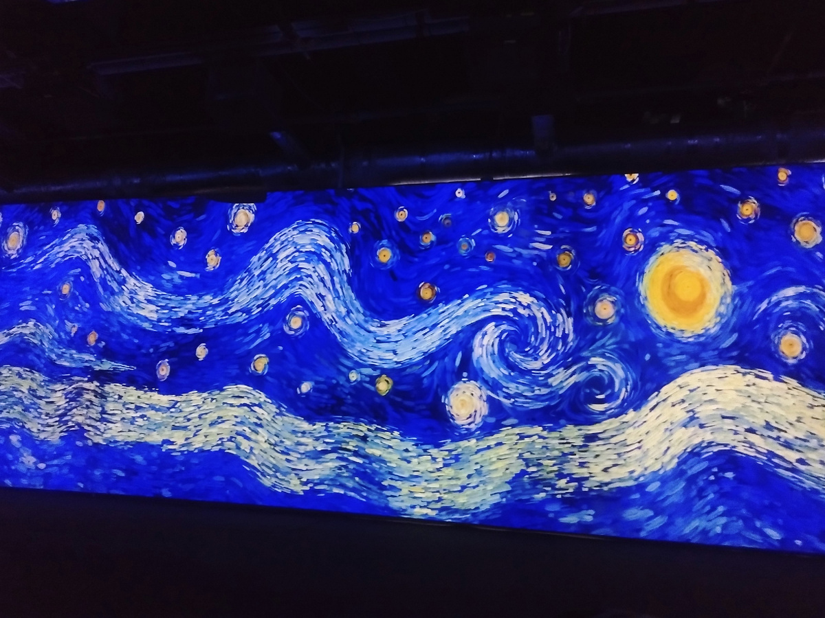 Знаменитая  работа Ван Гога «Звёздная ночь».