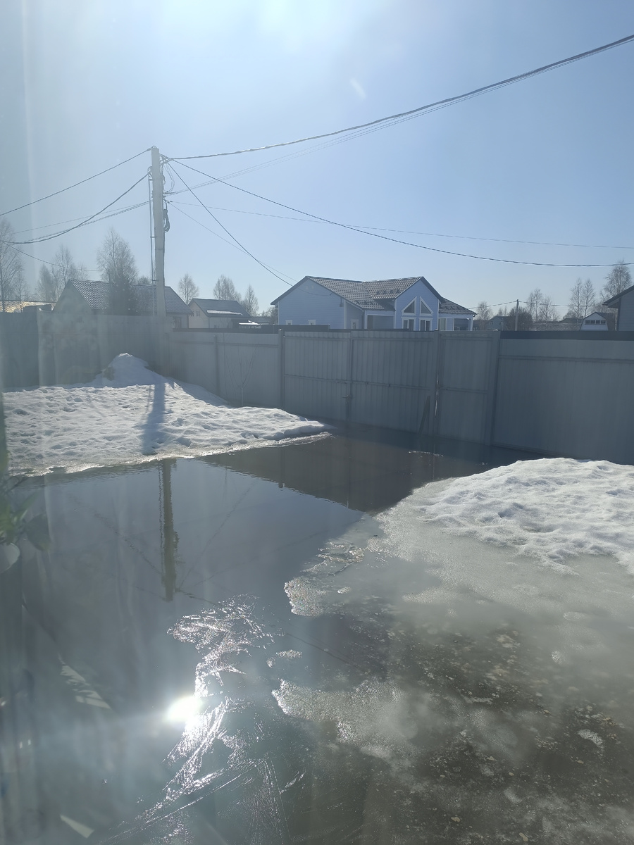 На участке сегодня. 