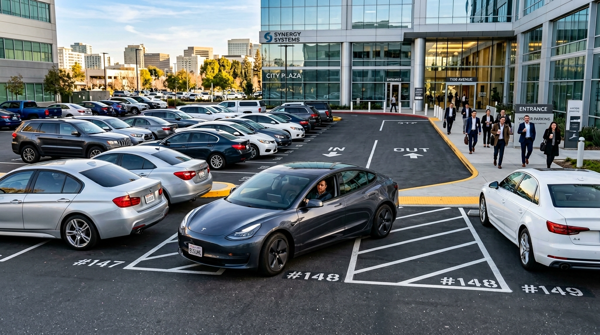 Парковка у офисного здания