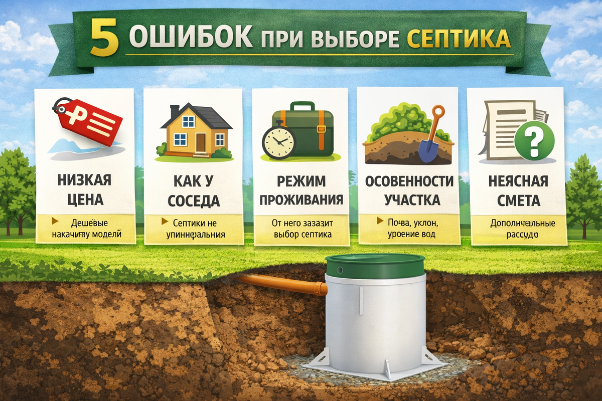 5 ошибок при выборе септика