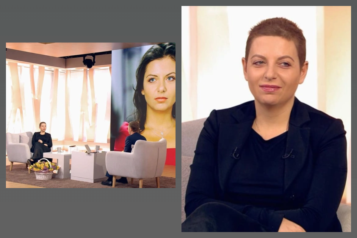 Маргарита Симоньян на федеральном канале "Россия 1"/скрин эфира программы «Судьба человека»