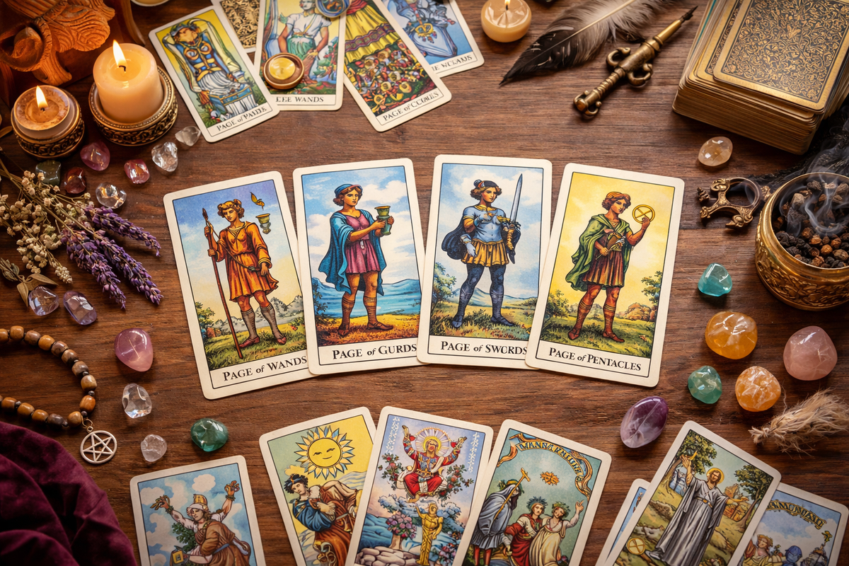 Пажи в раскладах Таро и их значение в сочетании с другими картами — как считывать контекст ситуации.