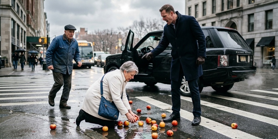 - Ты чего ползаешь, бабка? - богач на внедорожнике обругал случайную прохожую, не зная, что только её подпись спасёт ему жизнь