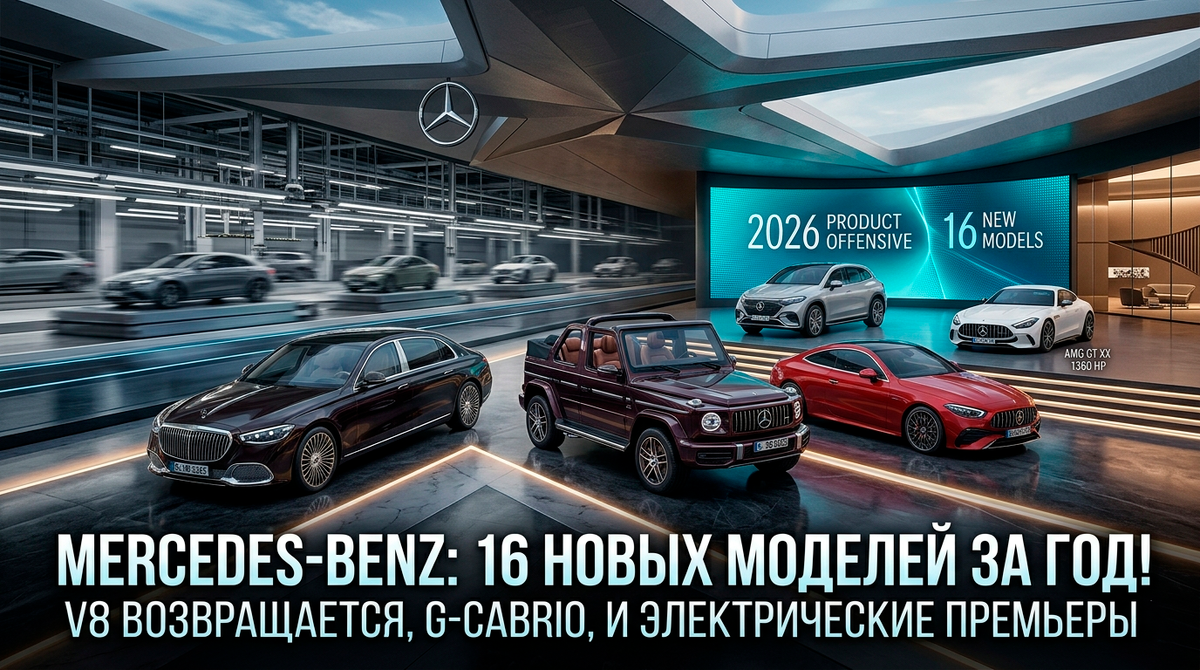 Mercedes готовит сразу 16 новых моделей в 2026 году