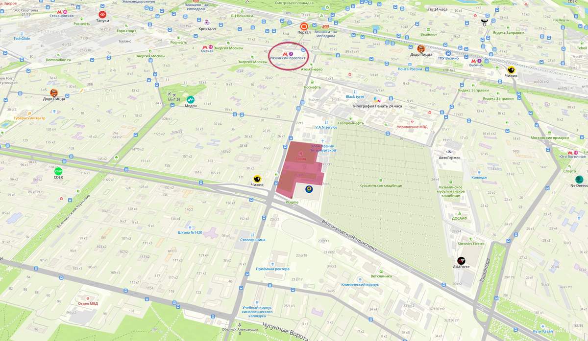 Пятно застройки ЖК Академика Скрябина, 21