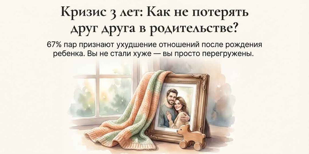 Кризис 3 лет в браке: почему 67% пар рушатся именно тогда, когда появляются дети