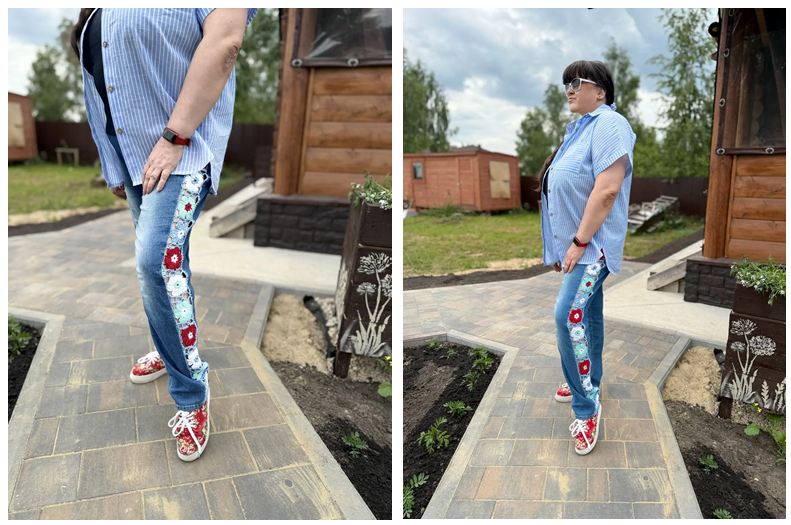 Апсайклинг джинс (связано s.Biront) 