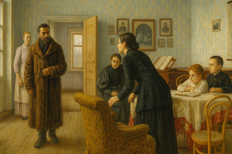 Илья Репин. Не ждали. Фото картины взято из интернета.