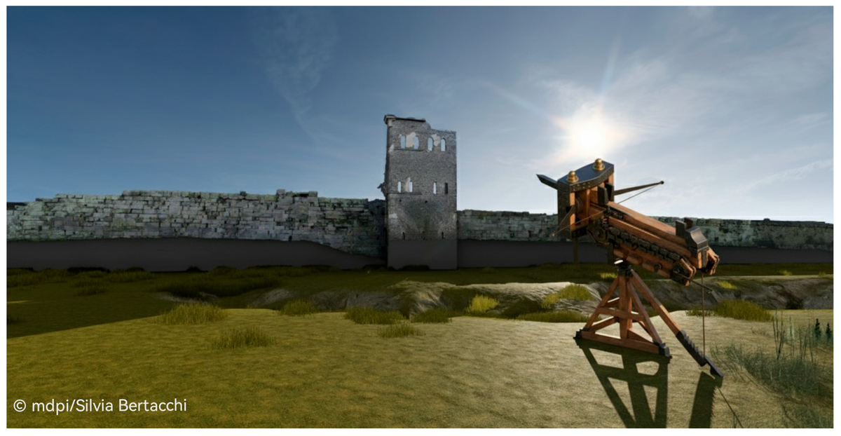 Визуализация древнего "пулемета".