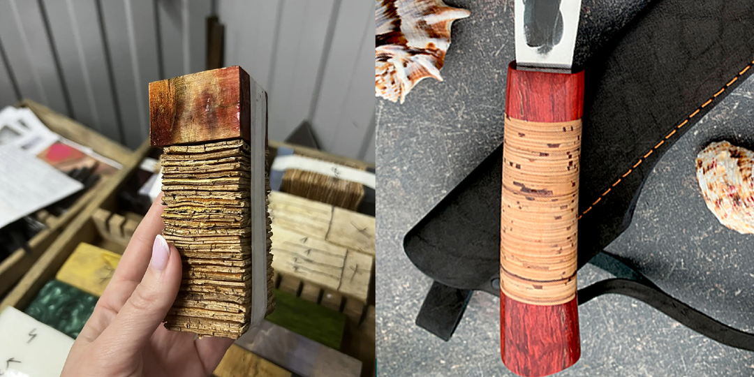 Это пробка? Нет -береста! Секреты "живой" рукояти!