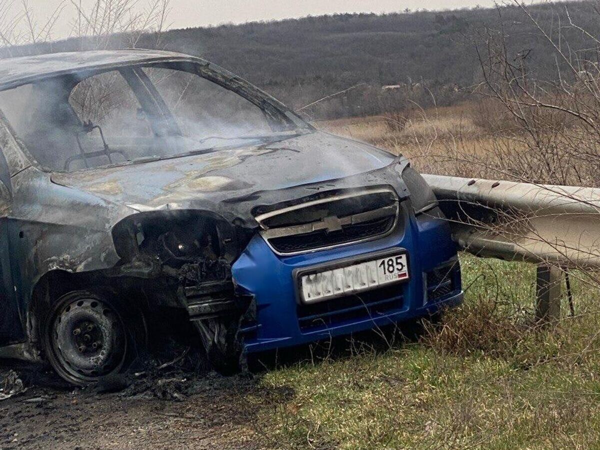    Последствия атаки ВСУ по гражданскому автомобилю в Запорожской области | © Фото : Балицкий Евгений/Telegram