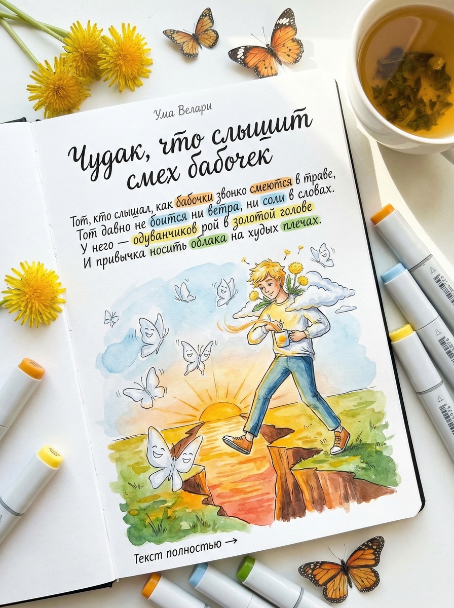 Чудак, что слышит смех бабочек, Ума Велари
