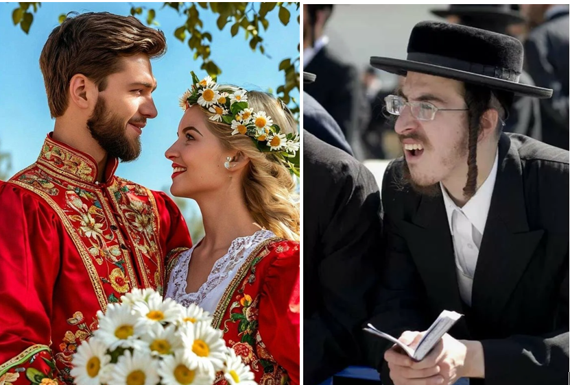 Русская пара и еврей. Фото из открытого источника