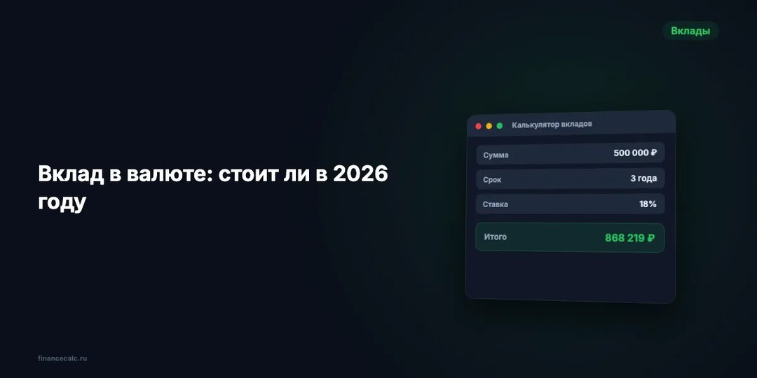 Вклад в валюте: стоит ли в 2026 году