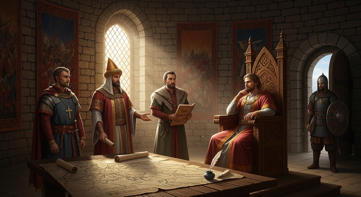 Князь Владимир принимает иностранных послов