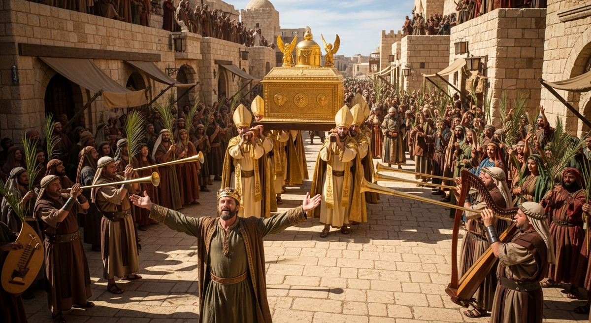 Ковчег вносят в Священный город.