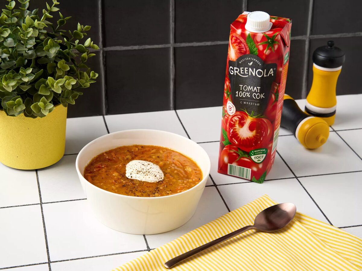 Гороховый суп на томатном соке