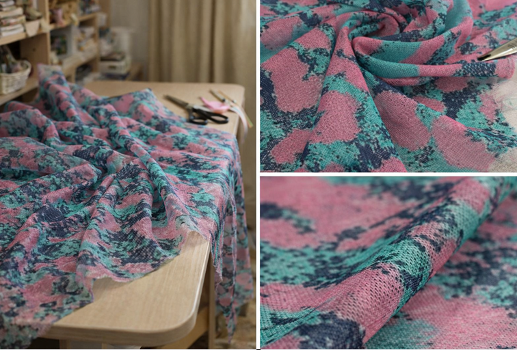 Сетка стрейч Саммер принт с UF+30 пропиткой