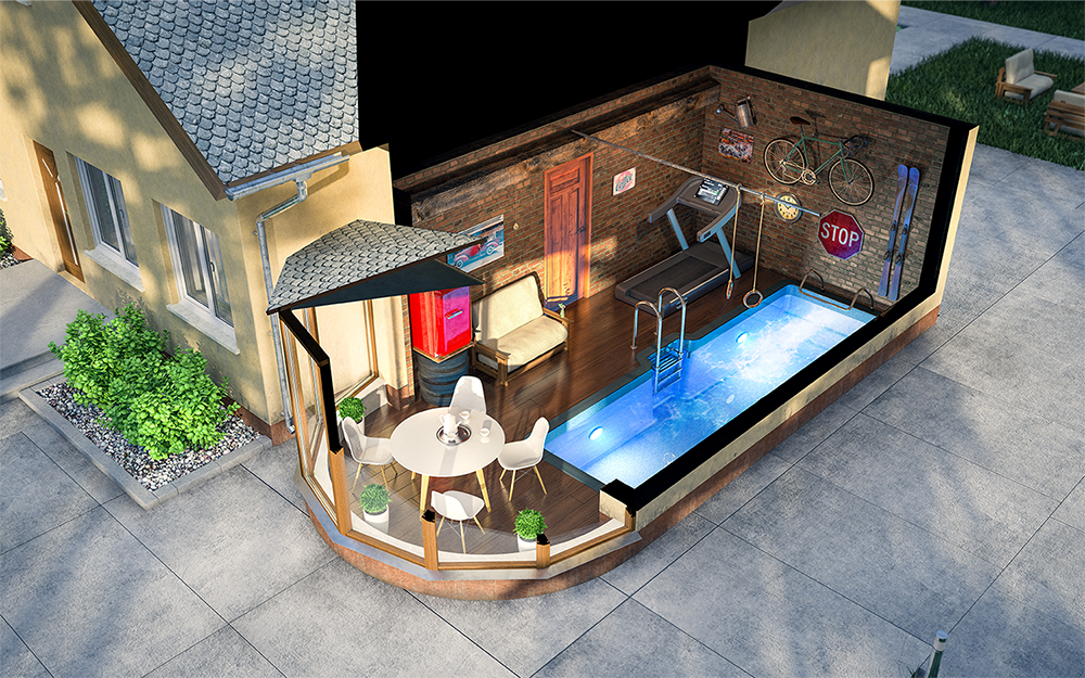 Плапвательная дорожка вместо хлама в гараже