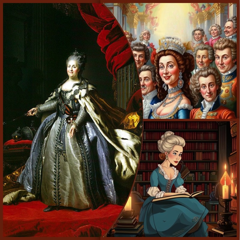 Портрет Екатерины II. Художник Ф. Рокотов. Картинки, сгенерированные нейросетью