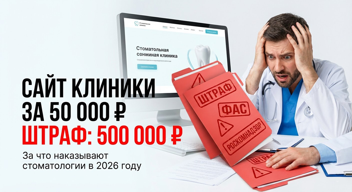 Почему сайт клиники за 50 000 рублей — это билет в суд (и штраф на полмиллиона)