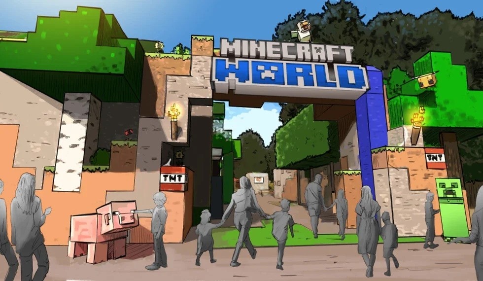    Mojang откроет парк развлечений по Minecraft. В сети появился его концепт-арт