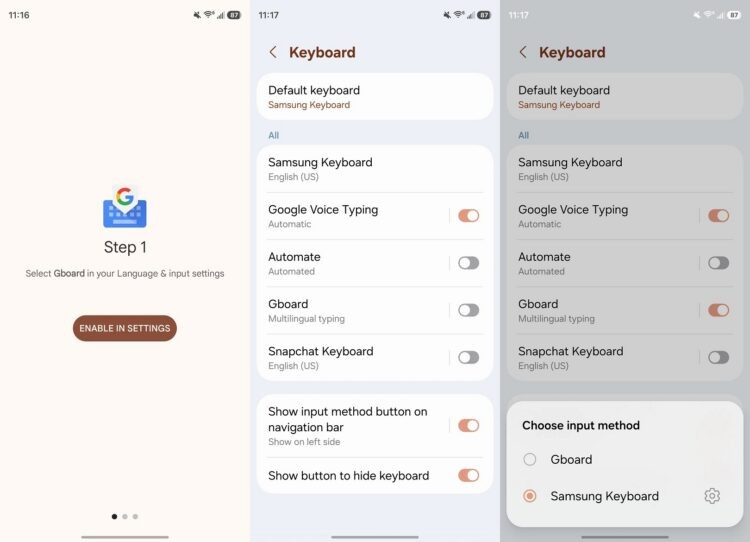    Gboard будет лучше клавиатуры Samsung