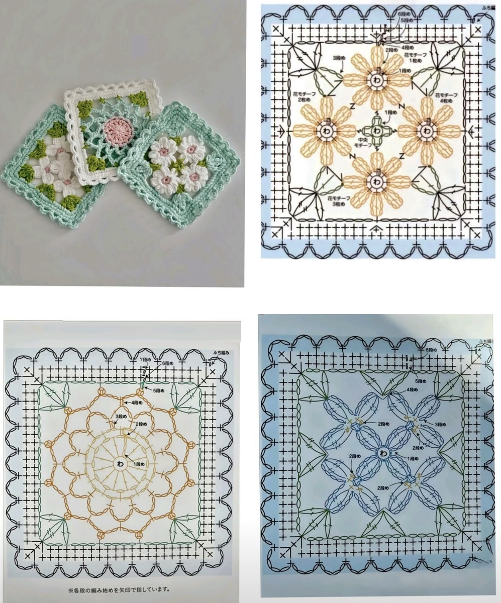 вязание крючком бабушкин квадрат