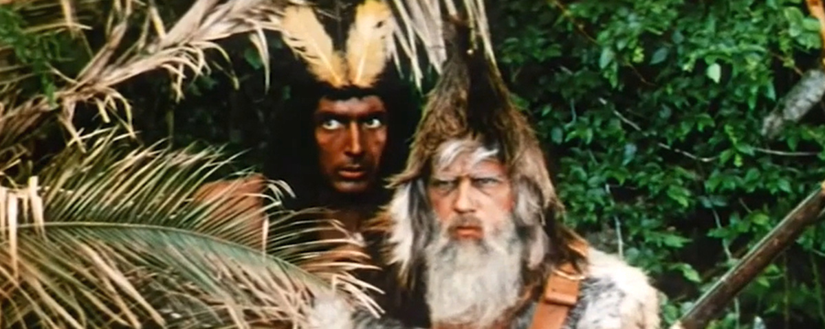 Кадр из кинофильма "Жизнь и удивительные приключения Робинзона Крузо", 1972 г., режиссер Станислав Говорухин, сценарист Феликс Миронер, композиторы Андрей Геворгян, Евгений Геворгян (скриншот)