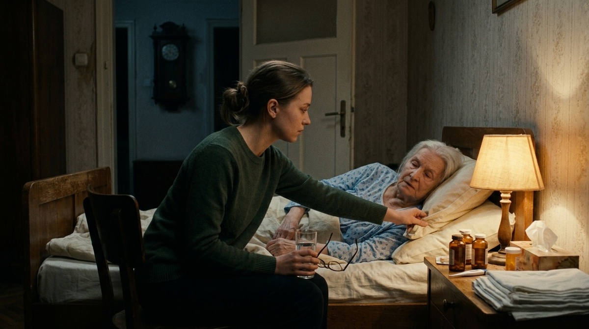 Алина ухаживает за Валентиной Петровной бабушка Бориса по отцу