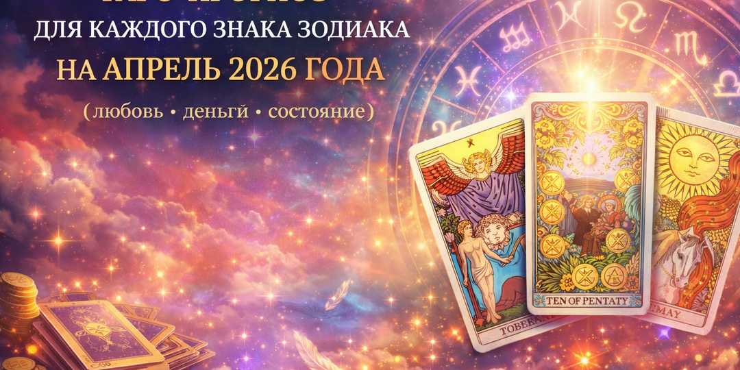 🔮 ТАРО-ПРОГНОЗ НА АПРЕЛЬ 2026 ДЛЯ ВСЕХ ЗНАКОВ ЗОДИАКА (любовь • деньги • состояние)