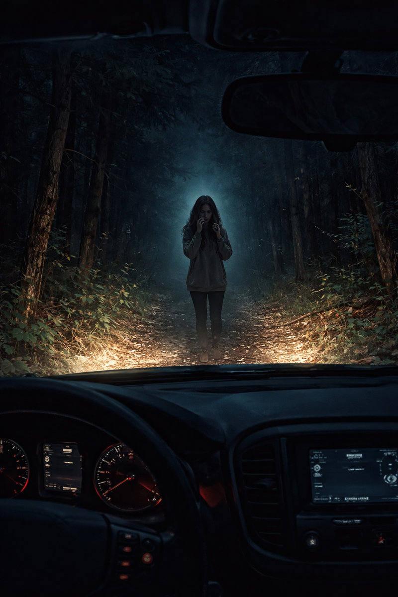 Дорога была примерно такая, только девушки не было. 