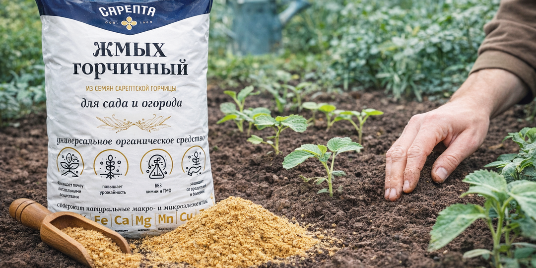 Горчичный жмых: применение на даче